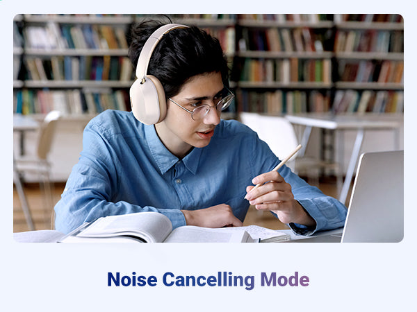 UGREEN HiTune Max5c Hybrid Active Noise-Cancelling Headphones - White view 2 - Office R Us