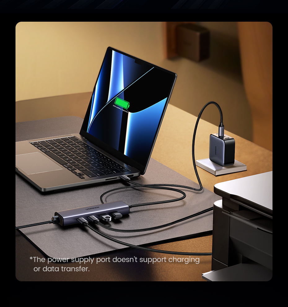 UGREEN 6-in-1 USB-C Hub (45320) - View 3 - Office R Us