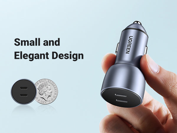UGREEN Dual USB-C PD Fast Car Charger - View 5 - Office R Us