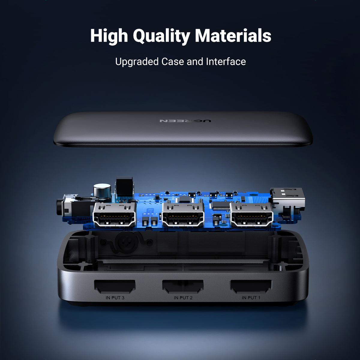 UGREEN HDMI Switch 3 In 1 Out 4K@30Hz - View 2 - Office R Us