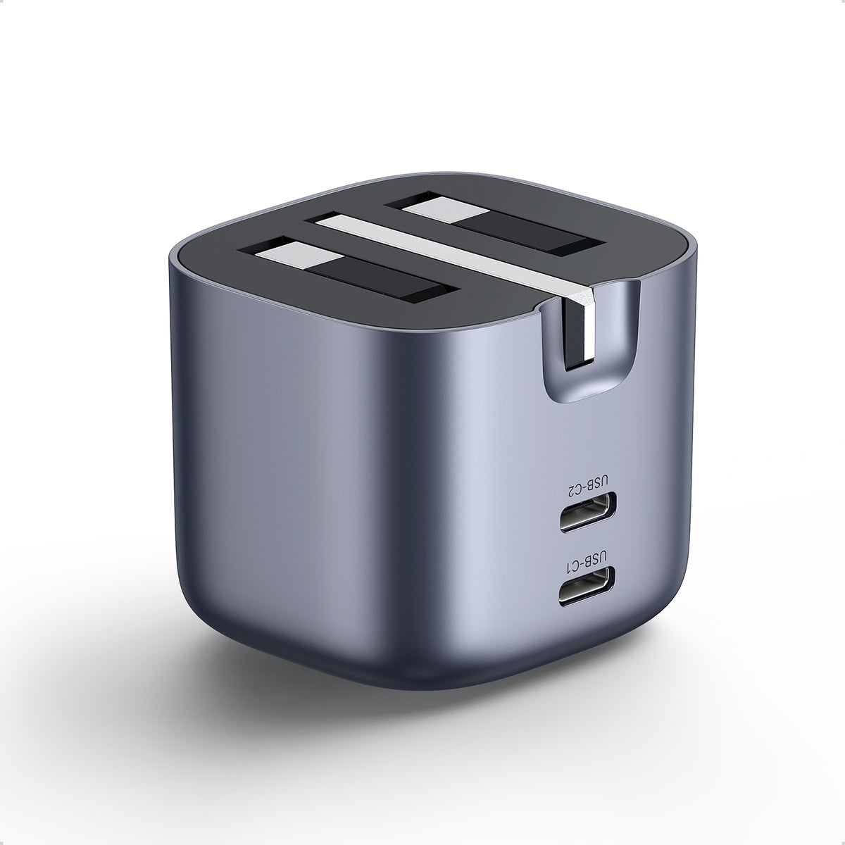 UGREEN Nexode 45W Dual USB-C PD GaN Fast Charger UK (Space Gray) - View 6 - Office R Us