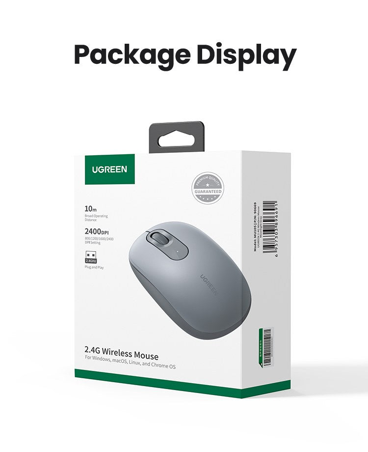 UGREEN 2.4G Wireless Mouse - Moonlight Gray - Office R Us