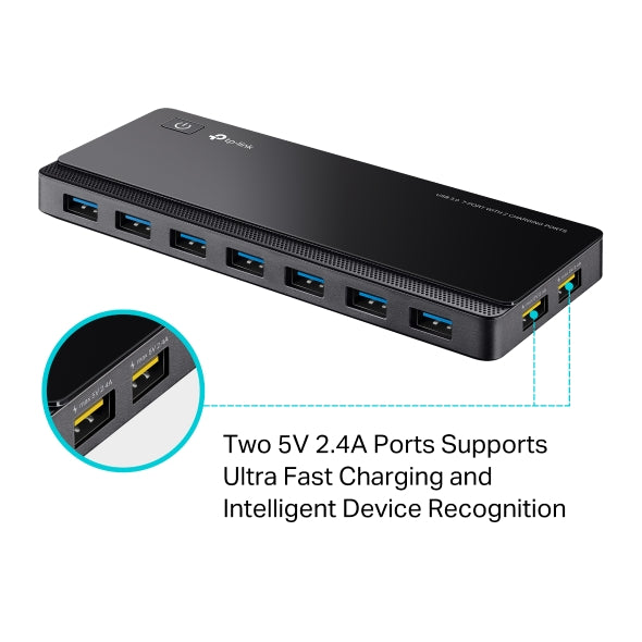 TP-Link USB 3.0 7-Port Data Hub with 2 Smart Charging Ports