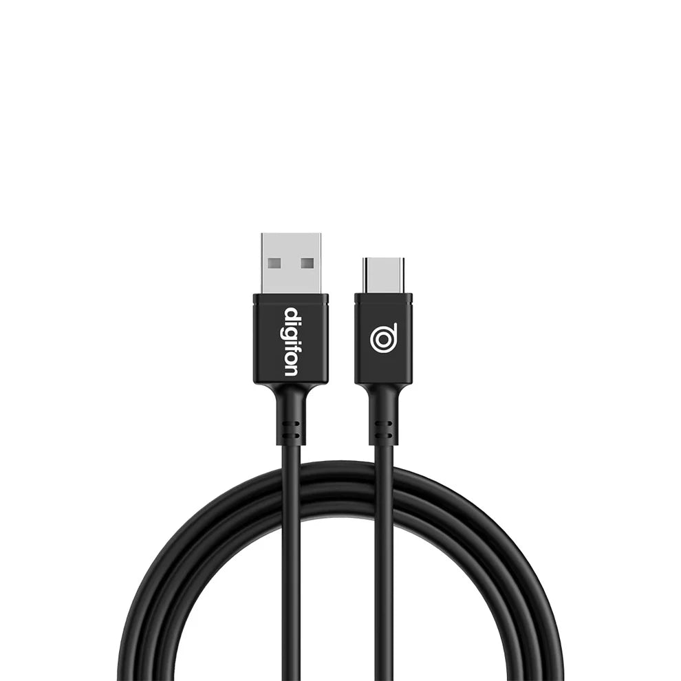 Digifon Cheetah USB-A to USB-C 1m Cable – Black