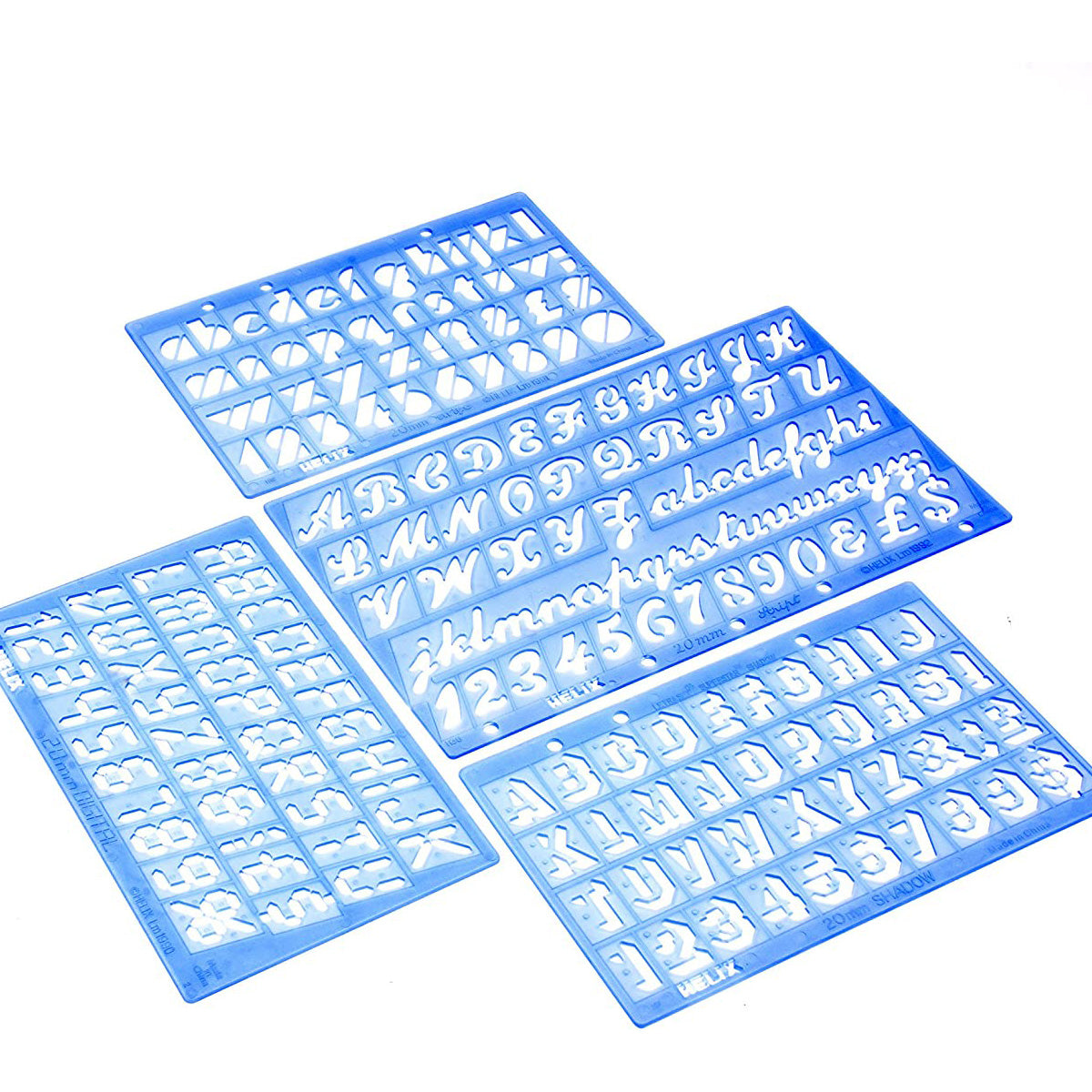 Helix 4 Pcs Lettering Stencil Set