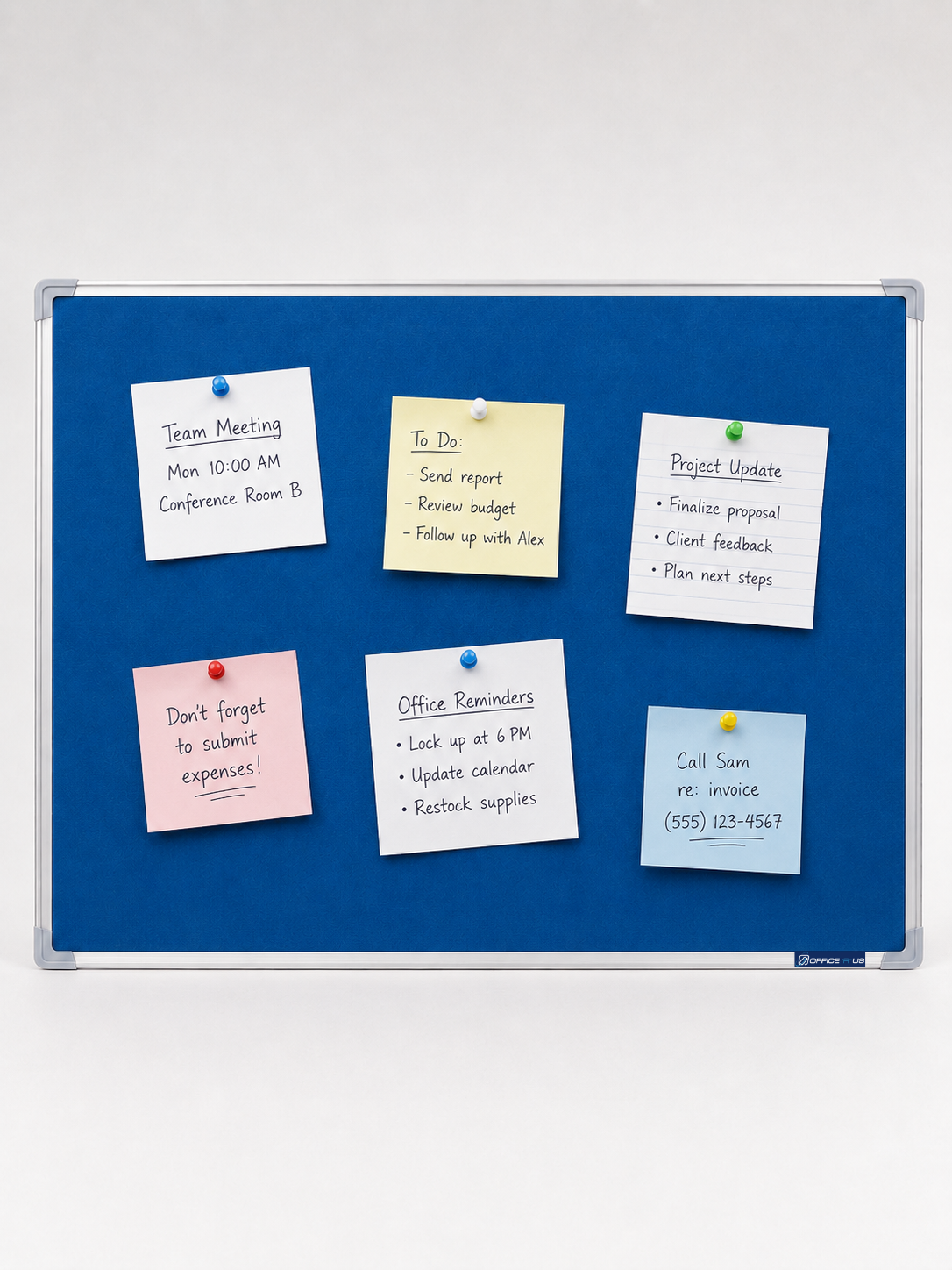 120 x 90cm Felt Notice Board with Aluminium Frame