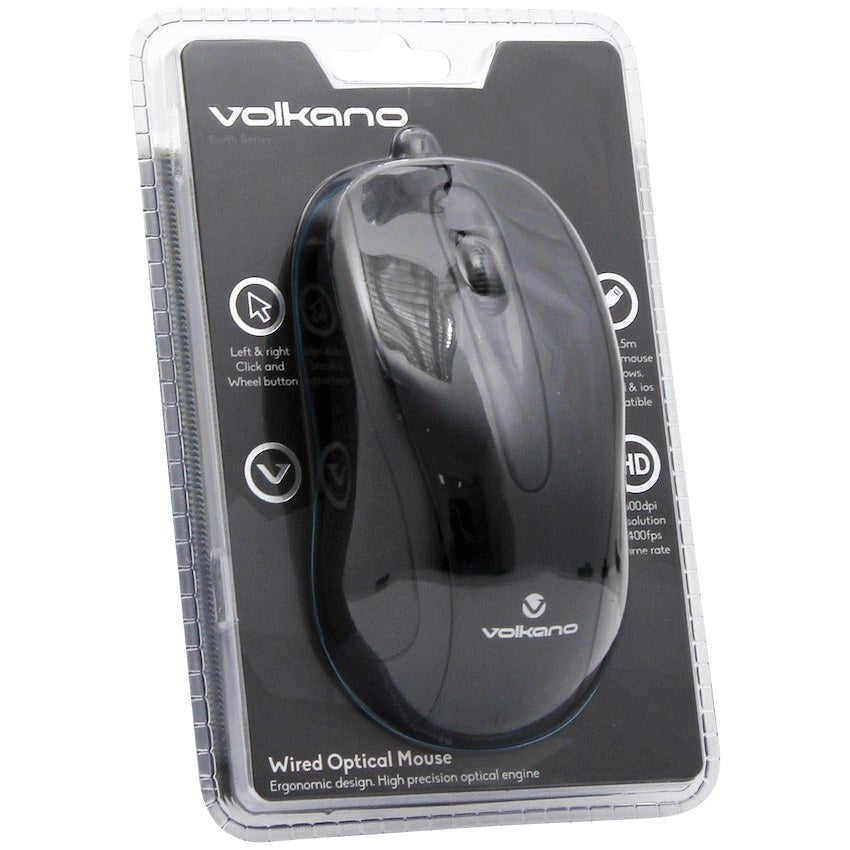 Volkano Earth Series Wired Mouse (VB-VS603A) - View 1 - Office R Us