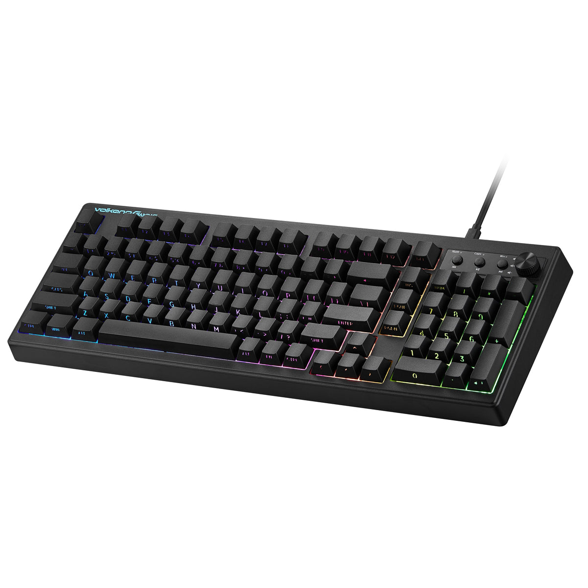 Volkano Gaming Shadow X1 Wired Gaming Keyboard with RGB Lighting (VG-207-BK) - View 1 - Office R Us