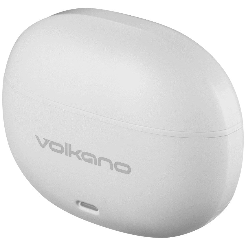 Volkano Pulse Series True Wireless Earphones with Charging Case - White - Front - Office R Us