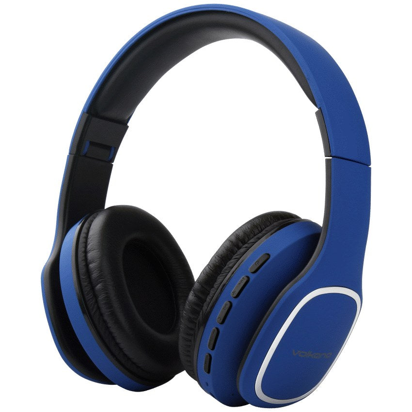 Volkano Phonic Series Bluetooth Full Size Headphones - Blue - Front - Office R Us