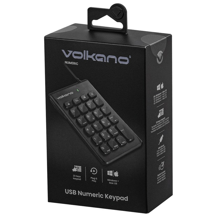 Volkano Numeric Series USB Numeric Keypad (Black, VK-20021-BK) - View 6 - Office R Us