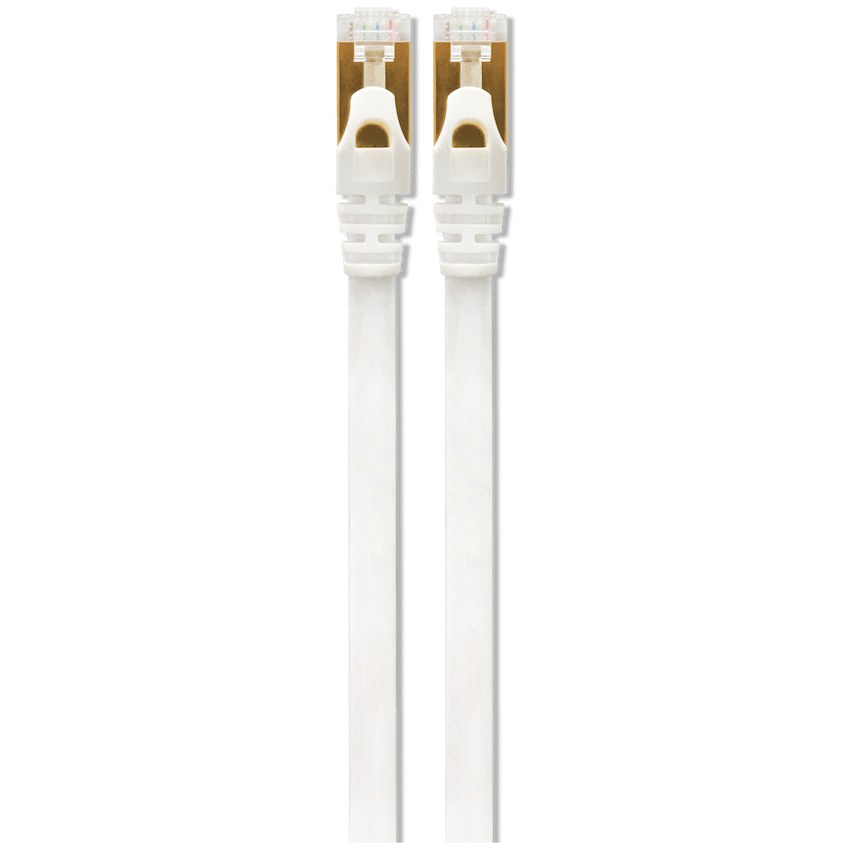VolkanoX Giga Series Cat7 Ethernet Cable (White, Gold Tips) - Office R Us Lagos