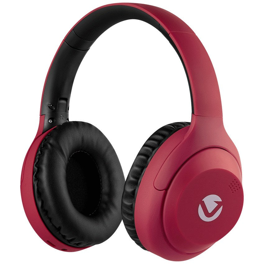 Volkano Cosmic 2 Series Bluetooth Headphones - Red - Front - Office R Us