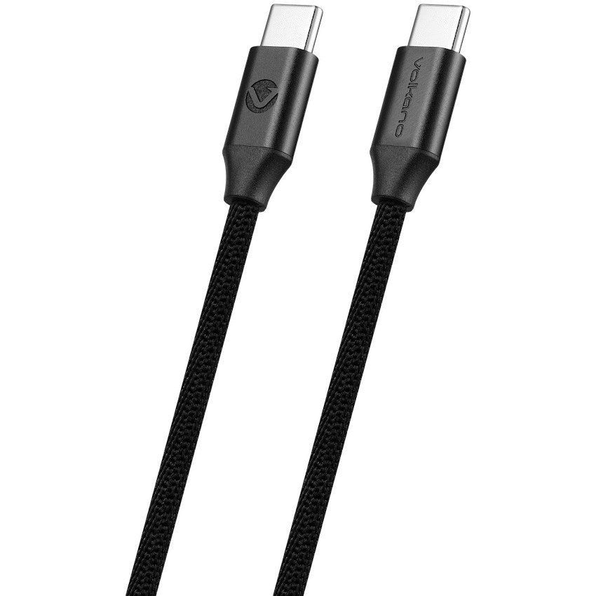 Volkano Weave Series 60W USB-C to USB-C Cable - 3 m / Black - View 18 - Office R Us