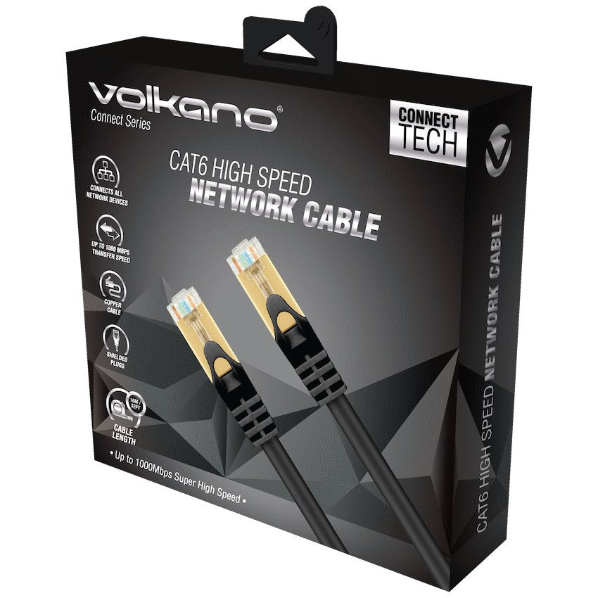 Volkano Connect Series Cat6 Network Cable (Black) - 10 m - View 11 - Office R Us