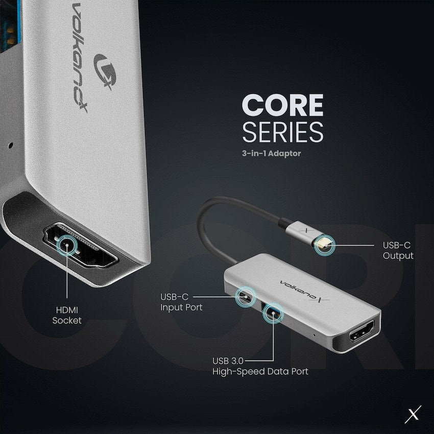 VolkanoX Core 3-in-1 Adapter (VK-20209-BK) - View 7 - Office R Us