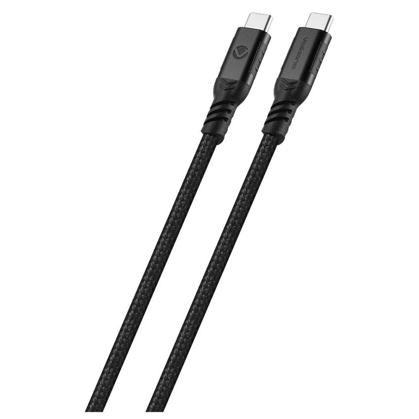 Volkano Weave Series 100W USB-C to USB-C Cable (1.2 m, Black, VK-20230-BK) - View 2 - Office R Us