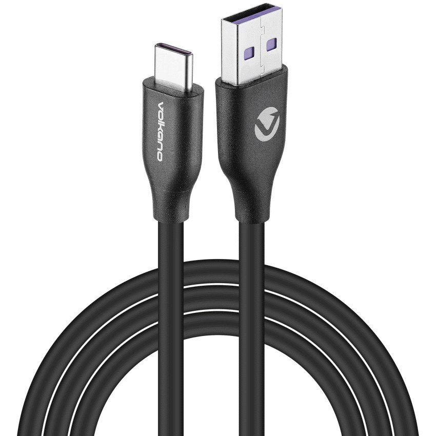 Volkano Flexi Series 30W USB to Type-C Cable (1.5 m, Black, VK-20263-BK) - View 1 - Office R Us