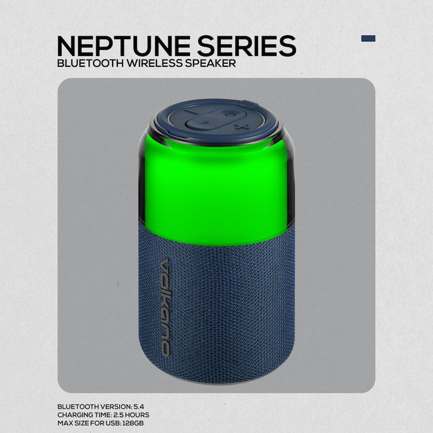 Volkano Neptune Bluetooth Wireless Speaker - Blue - View 8 - Office R Us