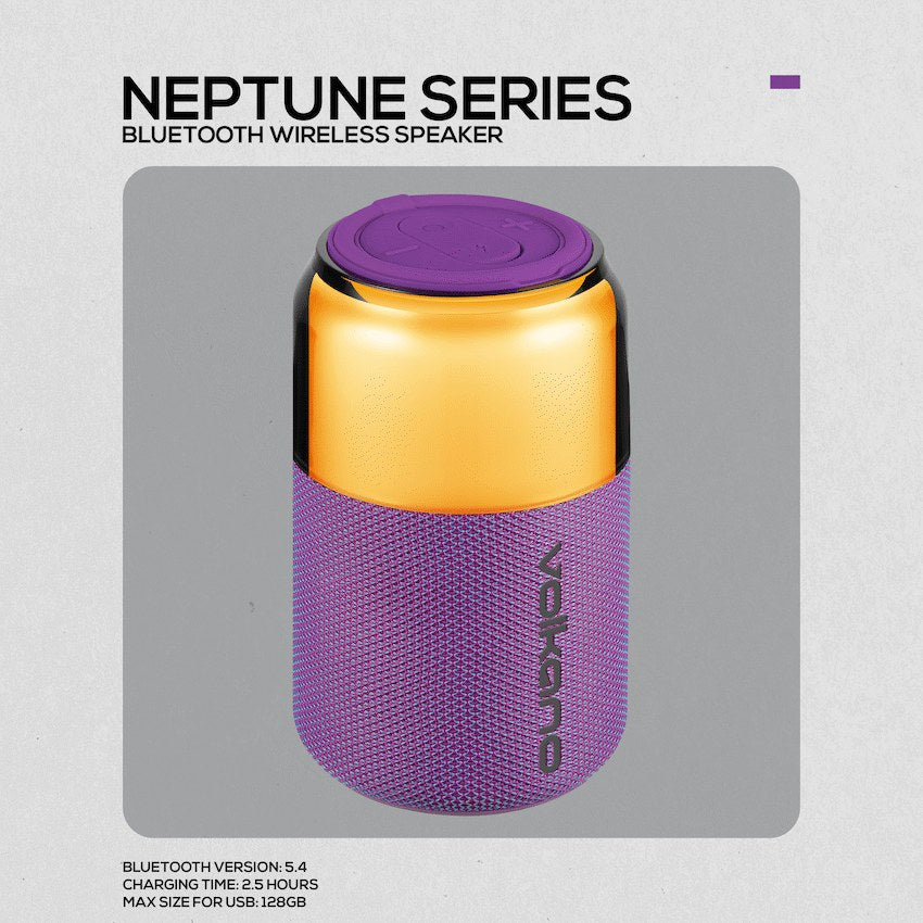 Volkano Neptune Bluetooth Wireless Speaker - Purple - View 14 - Office R Us