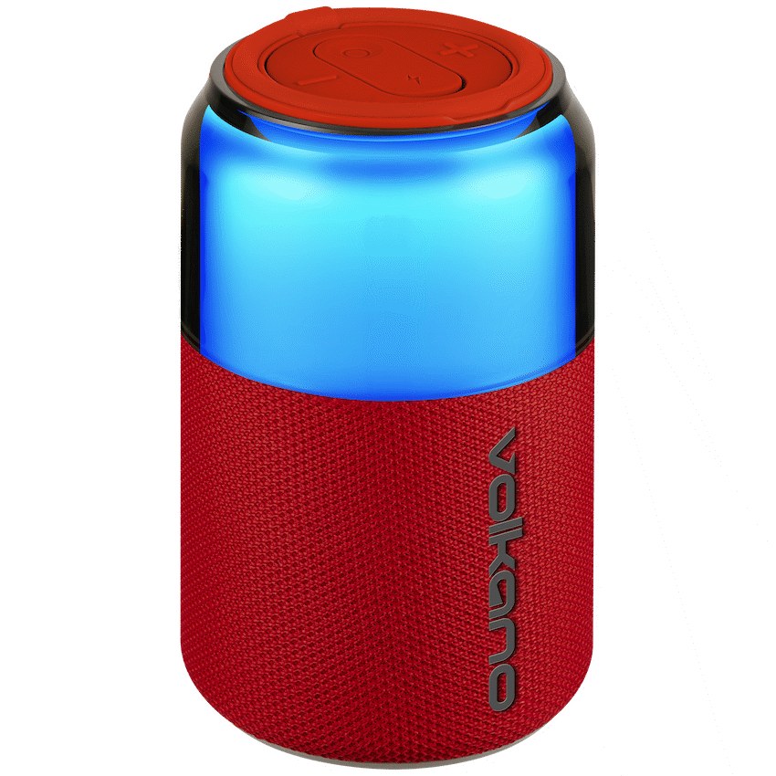 Volkano Neptune Bluetooth Wireless Speaker - Red - Front - Office R Us