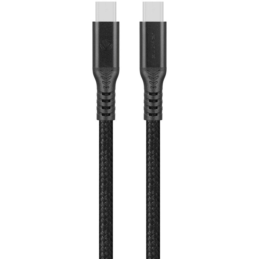 Volkano Weave Series 240W 20Gbps USB-C to USB-C Cable (2 m, Black, VK-30239-BK) - Office R Us Lagos