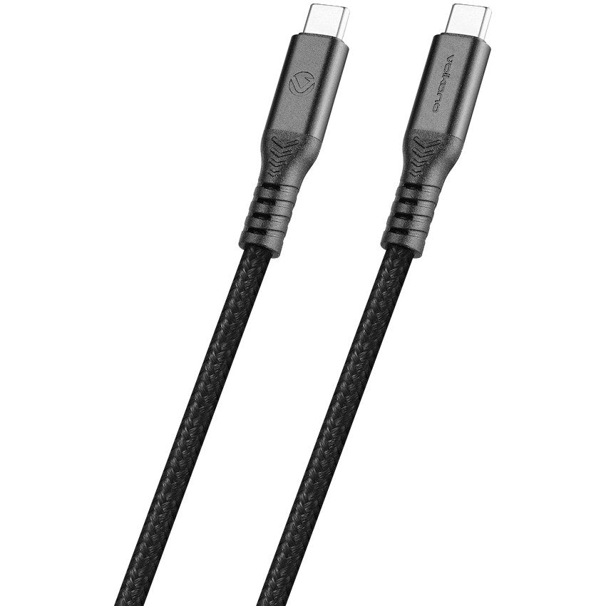 Volkano Weave Series 240W 20Gbps USB-C to USB-C Cable (2 m, Black, VK-30239-BK) - View 1 - Office R Us