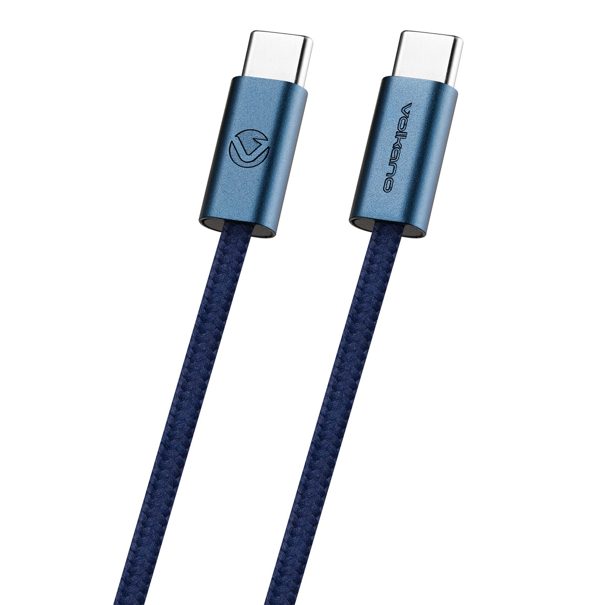Volkano Weave Series 60W USB-C to USB-C Cable - 1.2 m / Blue - View 6 - Office R Us