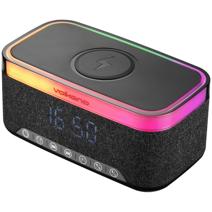 Volkano Radiant 2 Alarm Clock with Wireless Charging and Speaker - Office R Us Lagos