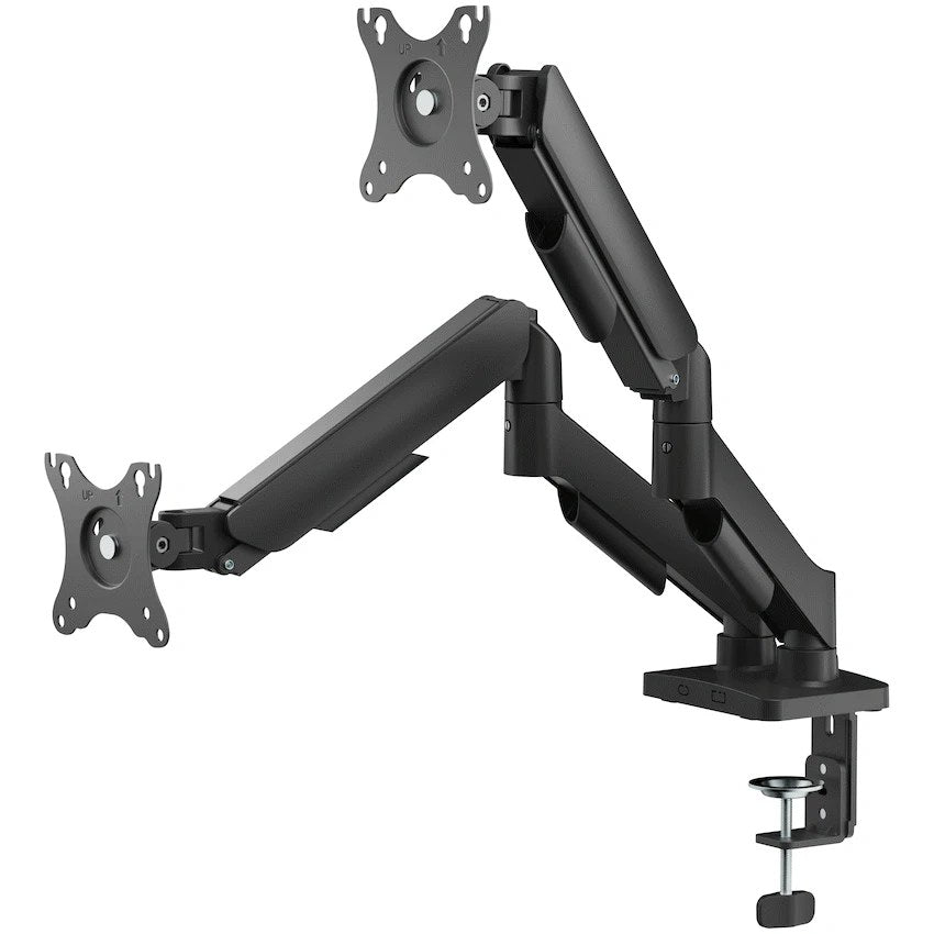 Volkano Steel Series Full Motion Dual Monitor Desk Mount 17"-32" (VK-4039-BK) - View 2 - Office R Us