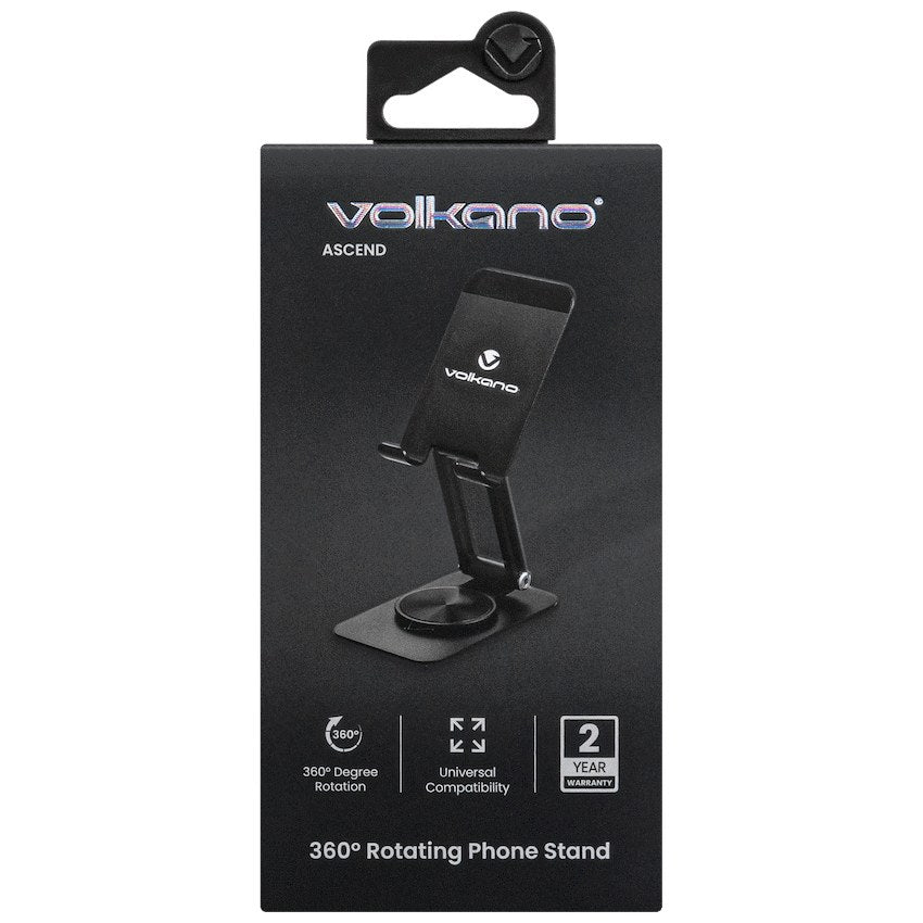 Volkano Ascend Series 360 Degree Rotating Phone Stand (Black, VK-6400-BK) - View 2 - Office R Us
