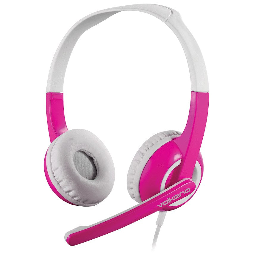 Volkano Kids Chat Junior Series Headset with Mic - Pink - View 8 - Office R Us