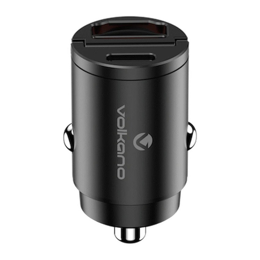 Volkano Obscurix Series 30W PD Dual USB-A and USB-C Ultra Small Car Charger (VK-8007-BK) - Office R Us Lagos