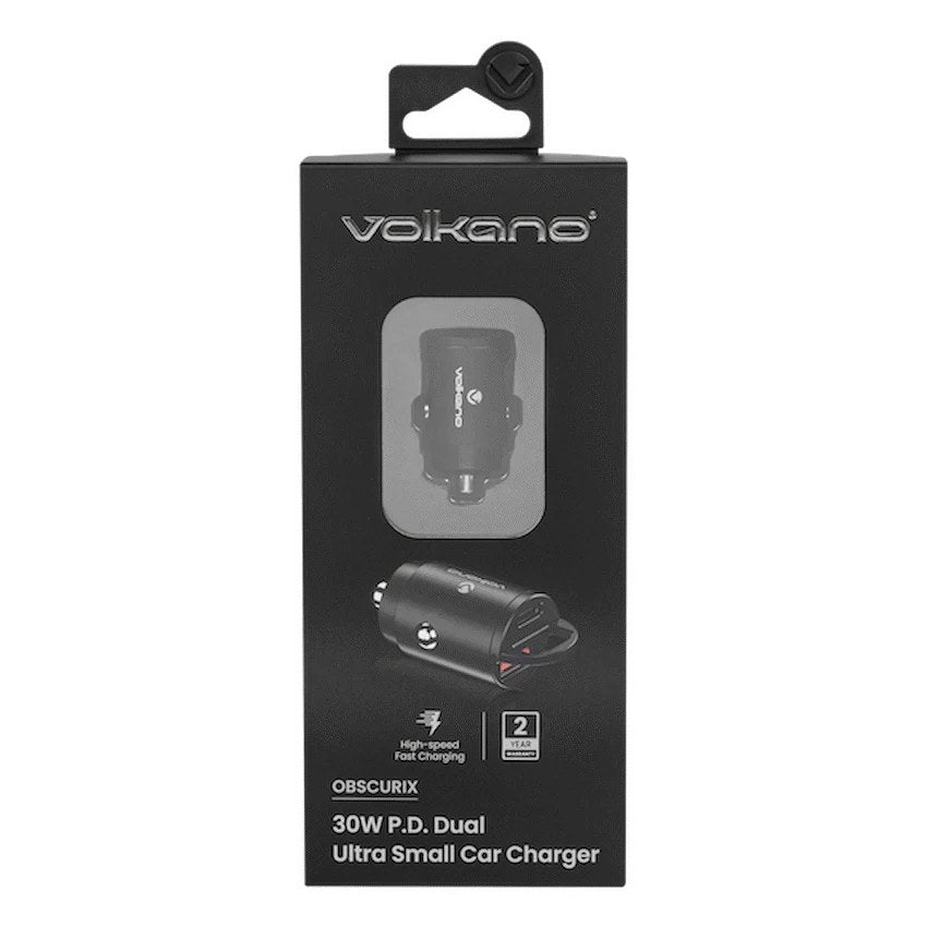 Volkano Obscurix Series 30W PD Dual USB-A and USB-C Ultra Small Car Charger (VK-8007-BK) - View 5 - Office R Us