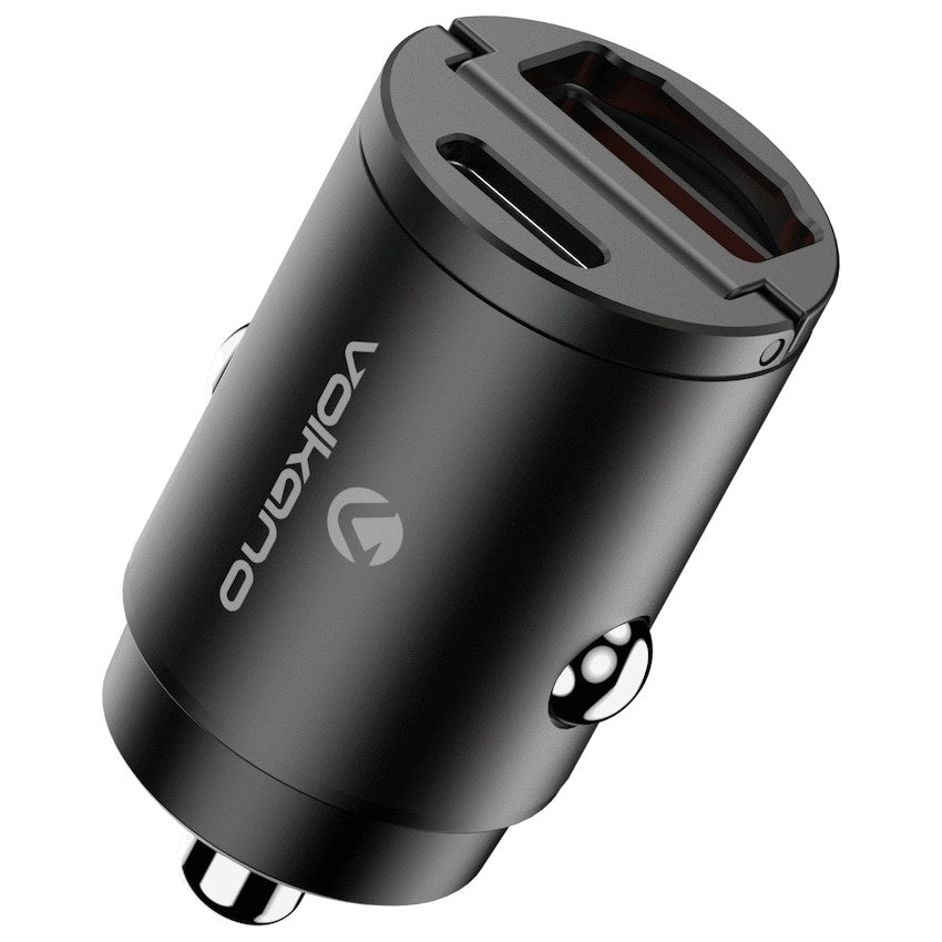 Volkano Veilix Series 45W PD Dual USB-A and USB-C Ultra Small Car Charger (Black, VK-8008-BK) - Office R Us Lagos