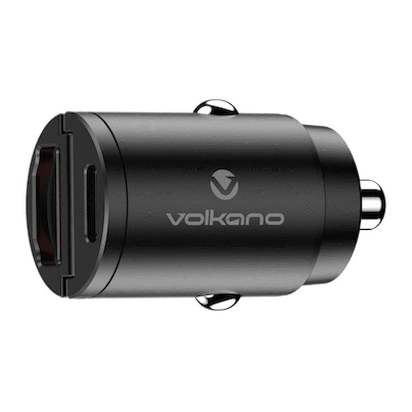 Volkano Veilix Series 45W PD Dual USB-A and USB-C Ultra Small Car Charger (Black, VK-8008-BK) - View 1 - Office R Us