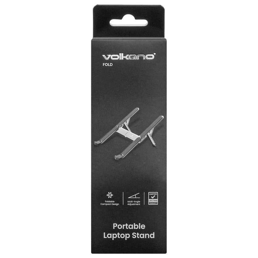 Volkano Fold Series Adjustable Aluminium Laptop Stand (VK-8150-SL) - View 5 - Office R Us