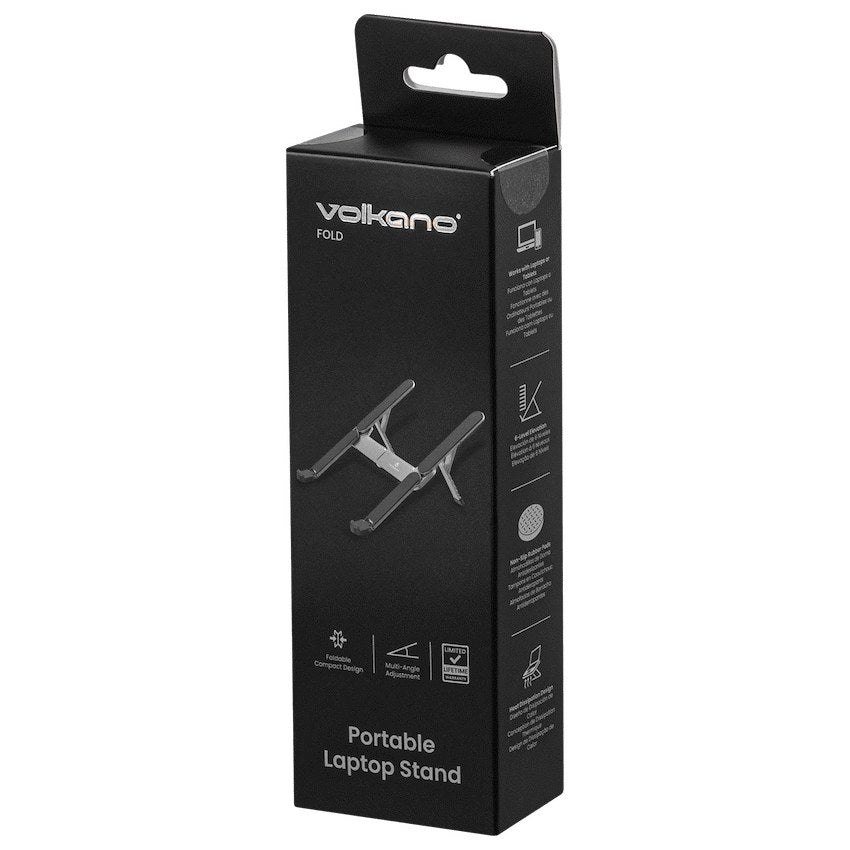 Volkano Fold Series Adjustable Aluminium Laptop Stand (VK-8150-SL) - View 7 - Office R Us