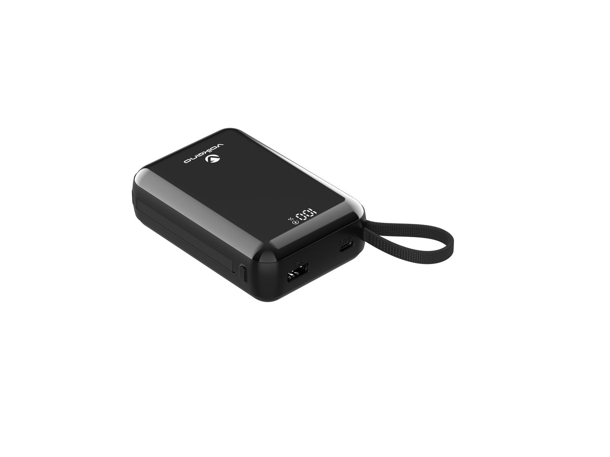 Volkano Solace Series 20000mAh Power Bank with Built-in USB-C & Lightning Cable (Black, VK-9040-BK) - View 3 - Office R Us