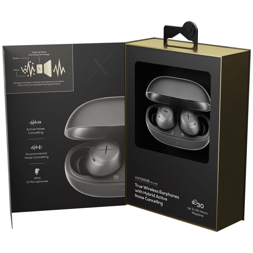 VolkanoX VXT200B True Wireless Earphones with Hybrid ANC (Black, VKX-1120-BK) - View 6 - Office R Us