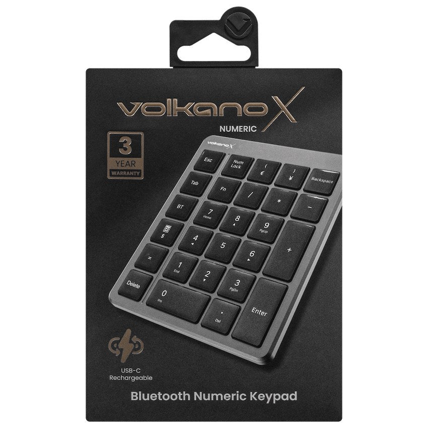 VolkanoX Numeric Series Keypad with Scissor Keys (Black, VKX-223-BK) - View 6 - Office R Us