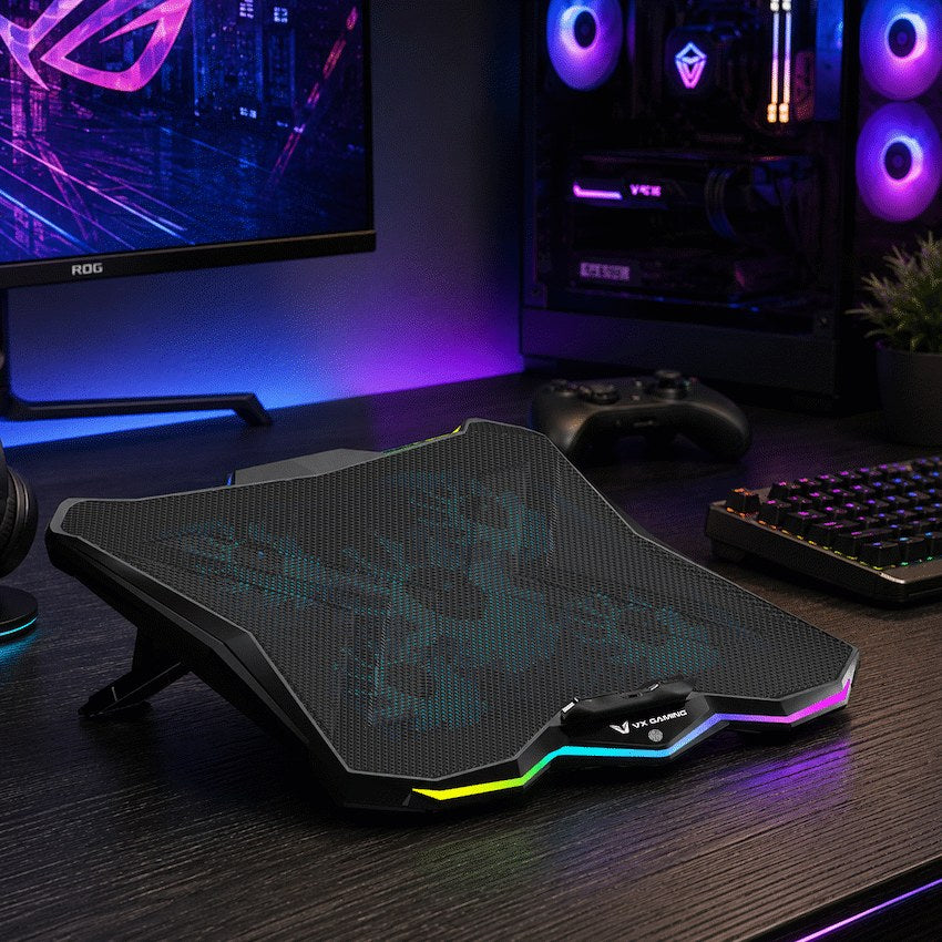 VX Gaming Boreas Series 5-Fan 17" Notebook Cooling Stand (VX-208-BK) - View 7 - Office R Us