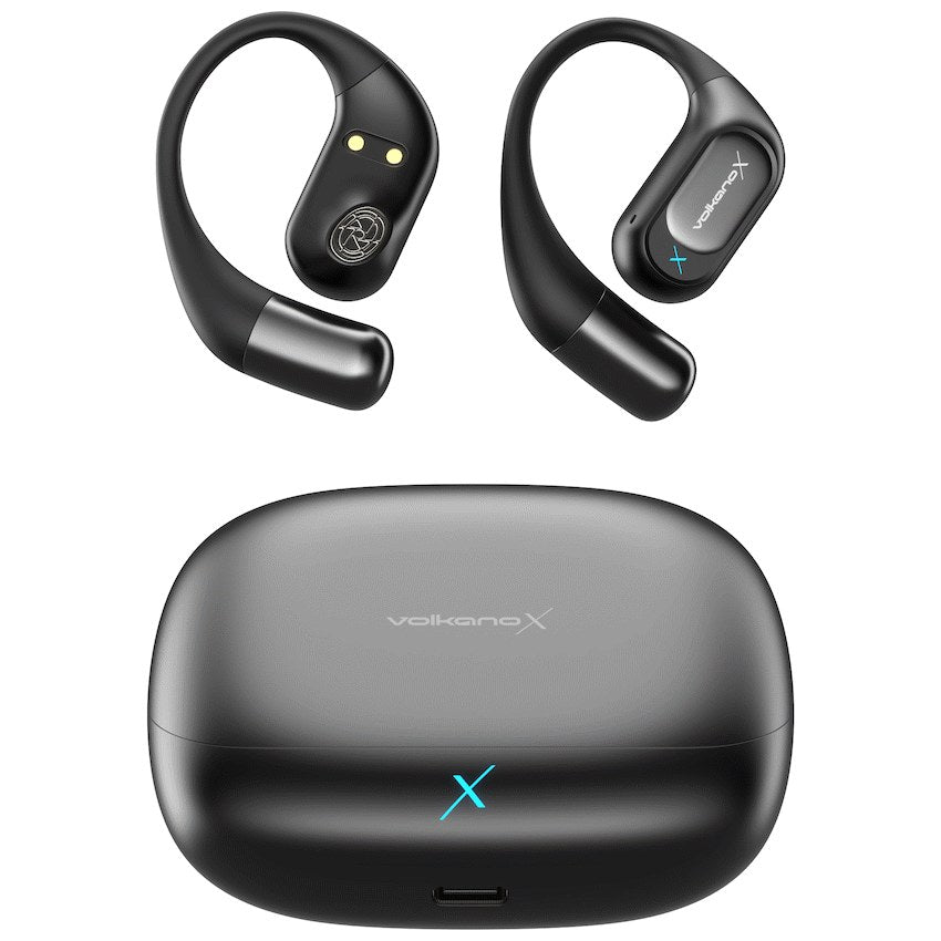 VolkanoX O300 Air Conduction OWS Earphones (Black, VXO-300-BK) - View 1 - Office R Us