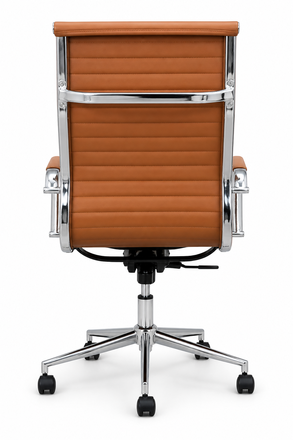 H2241 - Executive Leather Chair - Brown - Back View - Office R Us