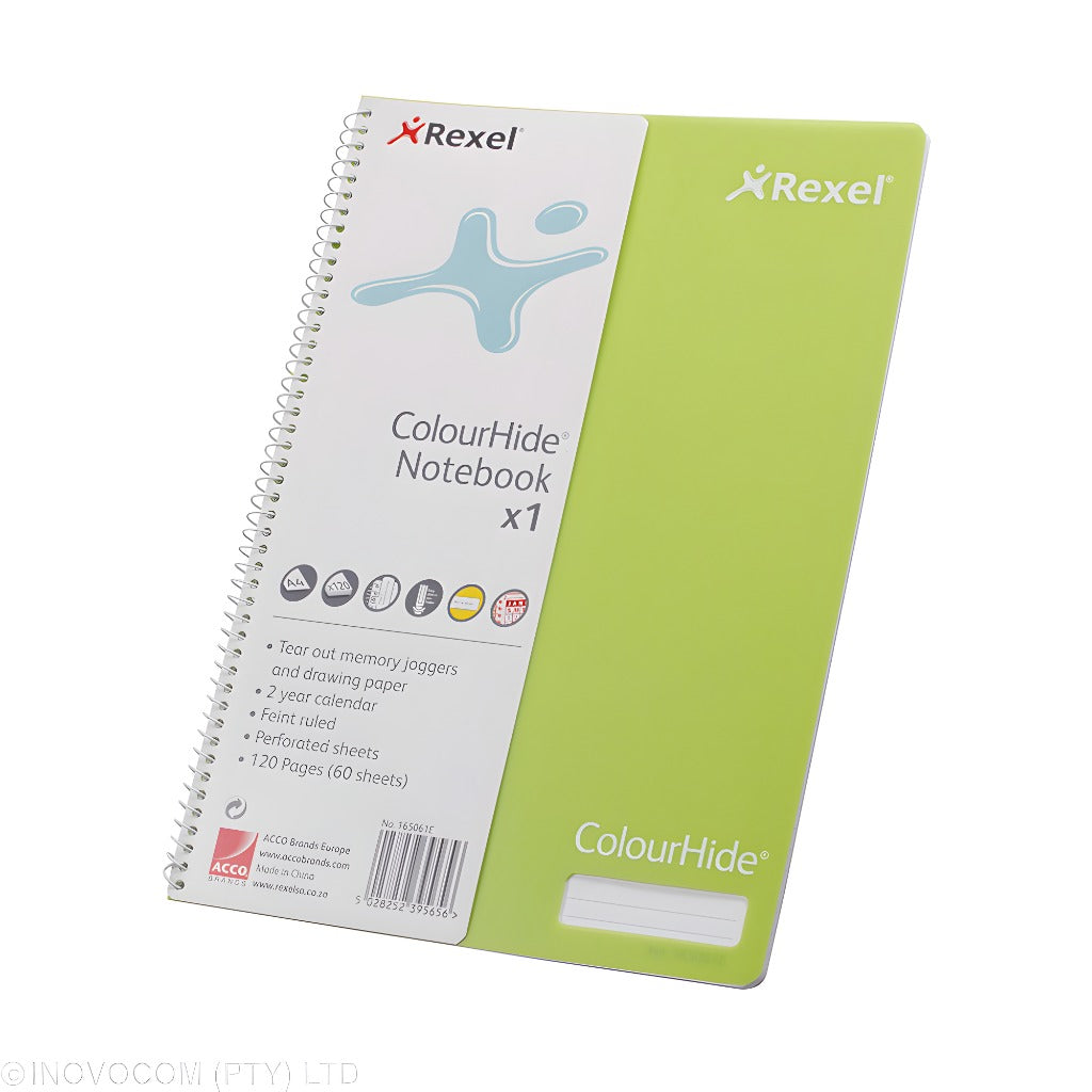 Rexel Colourhide Notebook Feint A4