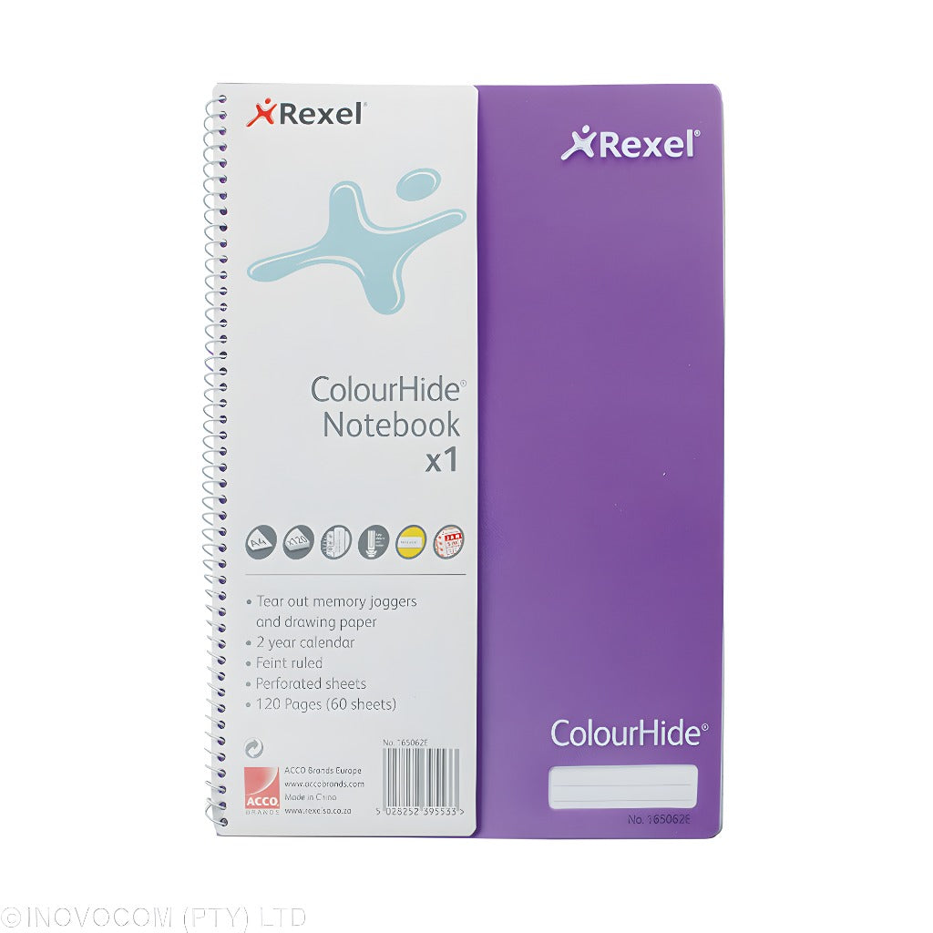 Rexel Colourhide Notebook Feint A4