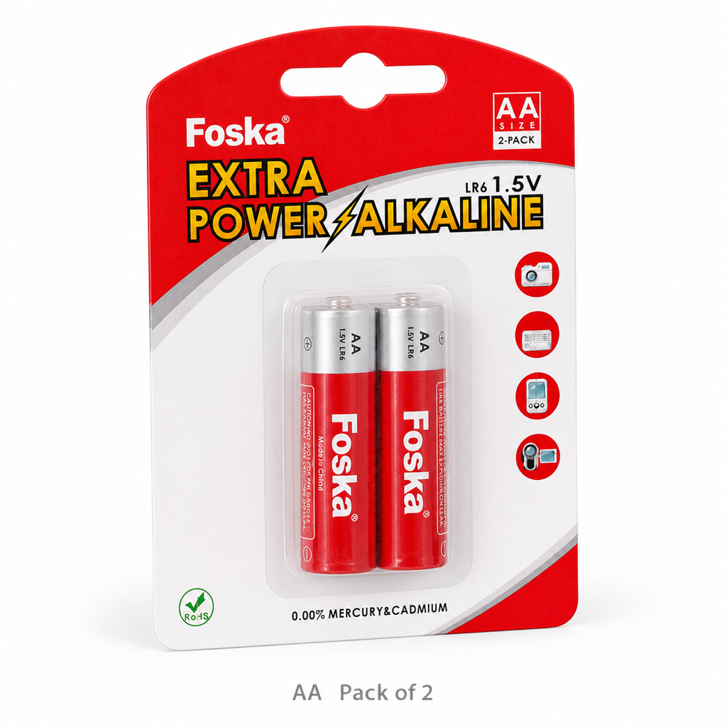 Alkaline Batteries — AA Pack of 2