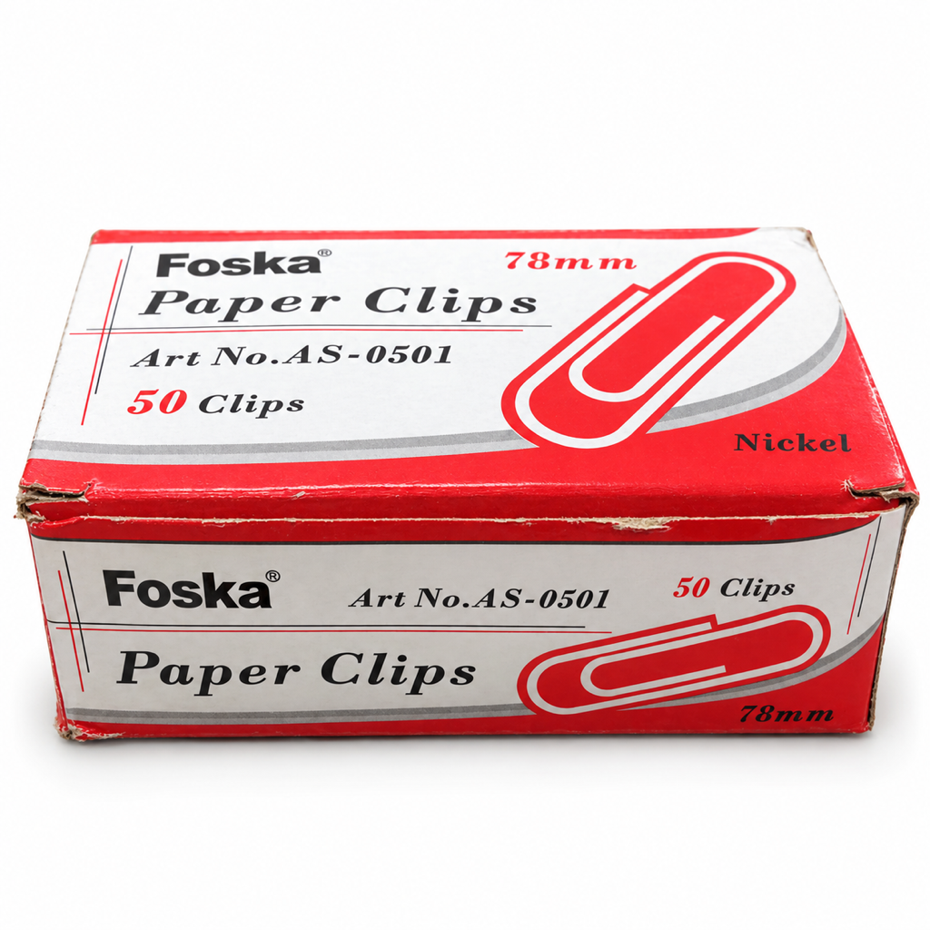 Round Nickel Paper Clips 78mm AS-0501 – box angled