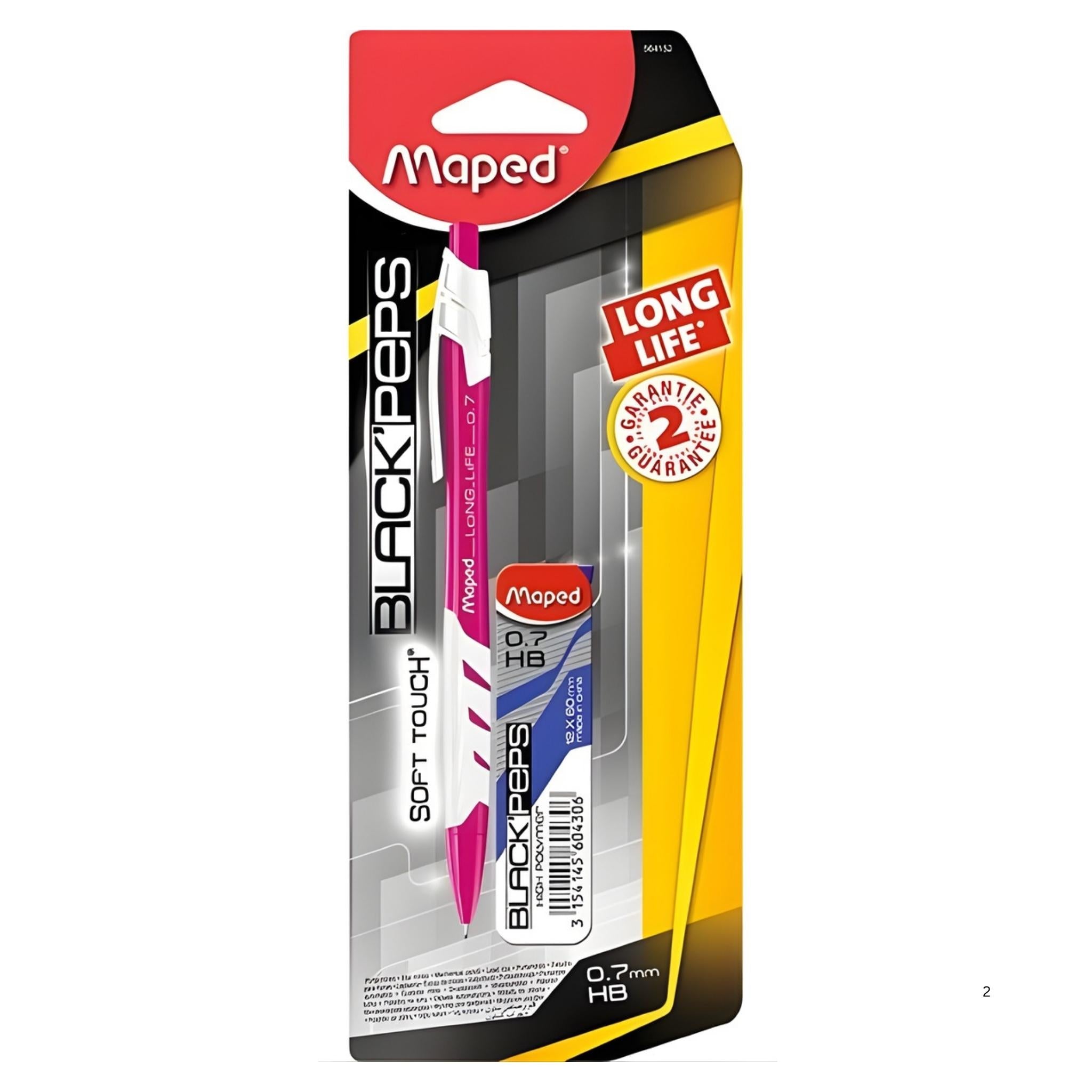 Maped Mechanical Pencil Long Life 0.7Mm + Lead Blister