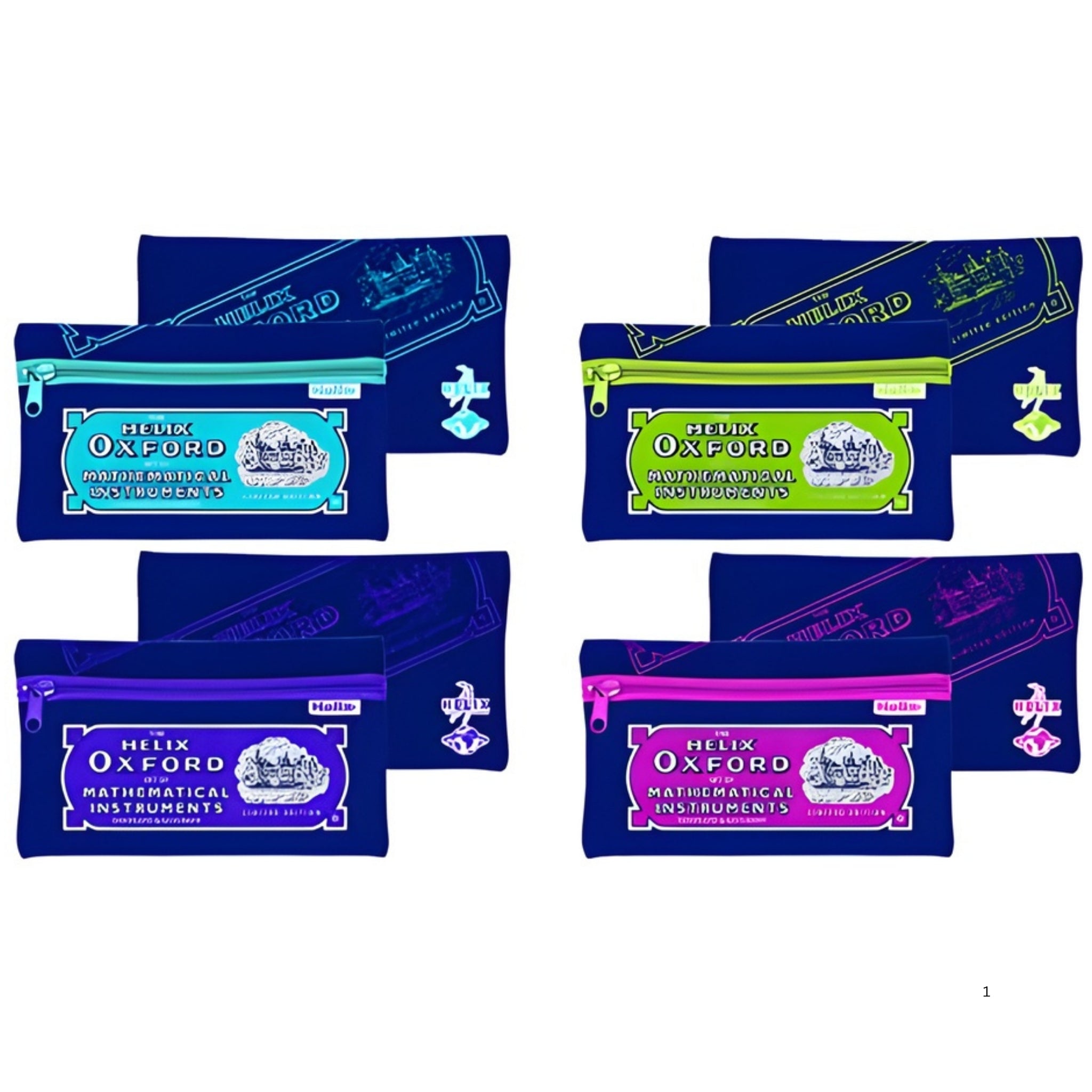 Helix Oxford Neoplian Pencil Case Assorted